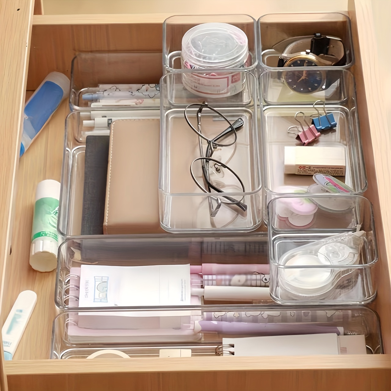 4pcs Transparent Acrylic Drawer Organizer Set - Plastic Storage For Cosmetics, Bathroom, Office, Kitchen & Bedroom, Drawer Organizer Set
4pcs Transparent Acrylic Drawer Organizer Set - Plastic Storage For Cosmetics, Bathroom, Office, Kitchen & Bedroom, Drawer Organizer Set