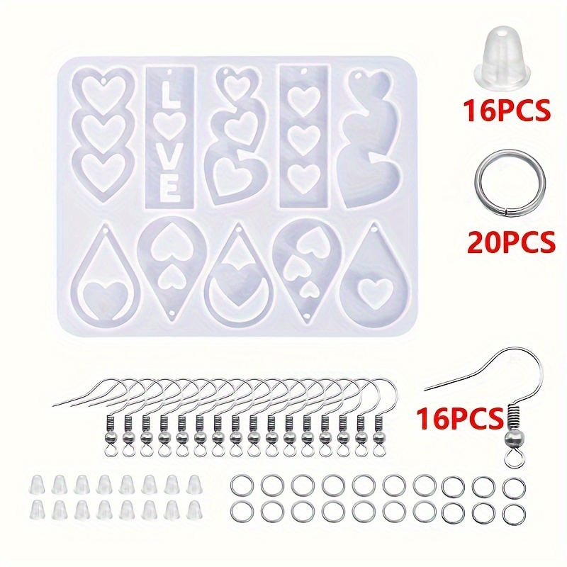 1pc Diy Adhesive Earrings Silicone Molds Multiple Heart-shaped Pendants Earrings And Jewelry Making Silicone Mold
1pc Diy Adhesive Earrings Silicone Molds Multiple Heart-shaped Pendants Earrings And Jewelry Making Silicone Mold