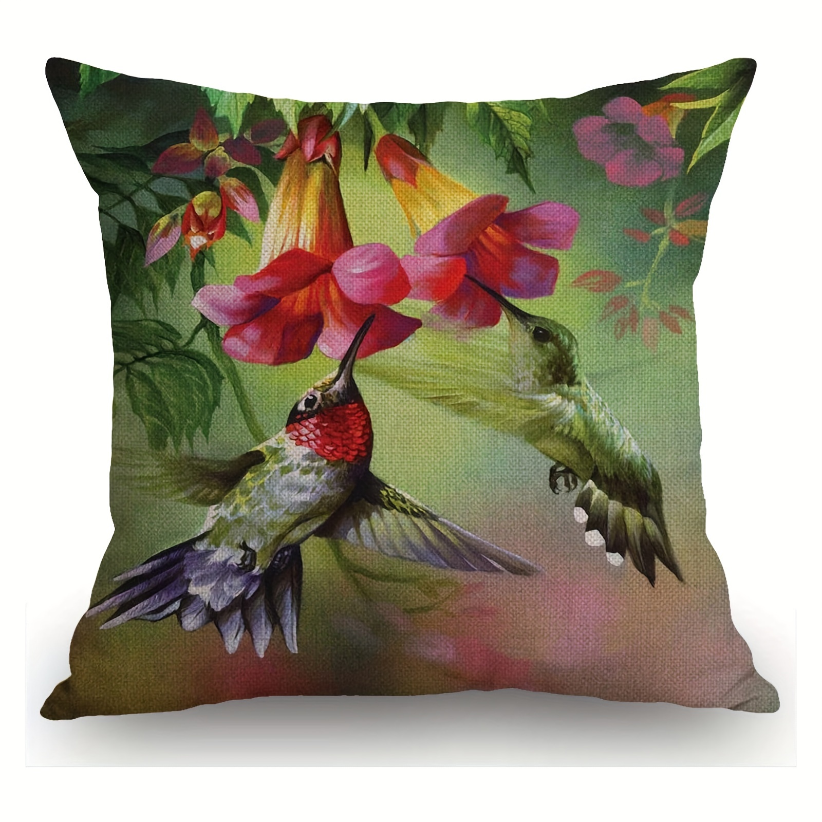1pc Hummingbird Flowers Throw Pillow Case Home Decorative Cushion Cover For Sofa Couch Bedding (cushion Is Not Included) 18x18inch
1pc Hummingbird Flowers Throw Pillow Case Home Decorative Cushion Cover For Sofa Couch Bedding (cushion Is Not Included) 18x18inch