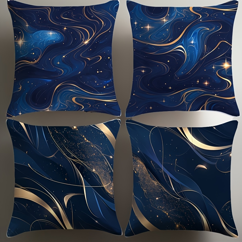 4-pack Modern Pillows, 17.72x17.72 Inch, Blue And , Hand Washable Polyester Decorative Cushion Covers With Zipper, Woven Throw Pillow Cases For Living Room Sofa And Bedroom Decor
4-pack Modern Pillows, 17.72x17.72 Inch, Blue And , Hand Washable Polyester Decorative Cushion Covers With Zipper, Woven Throw Pillow Cases For Living Room Sofa And Bedroom Decor