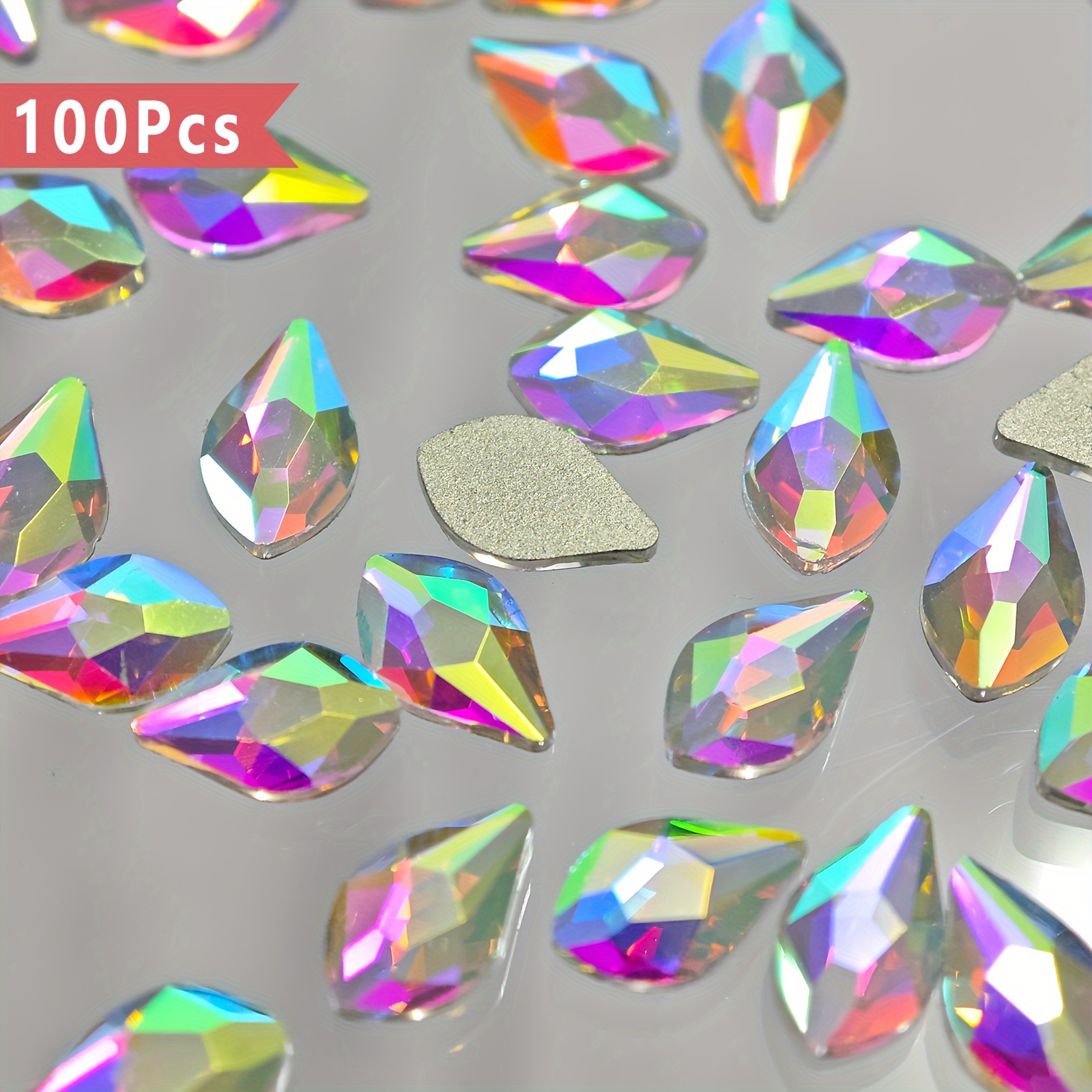 100pcs Ab Color Maple Leaf Gourd-shaped Glass Nail Art Rhinestones, Flat Back Crystal Charms For Diy Manicure & Salon Use
100pcs Ab Color Maple Leaf Gourd-shaped Glass Nail Art Rhinestones, Flat Back Crystal Charms For Diy Manicure & Salon Use