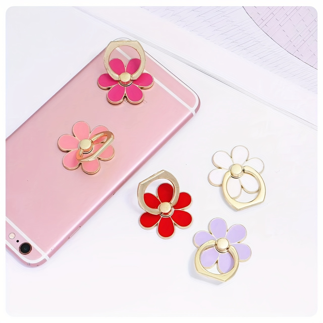 Floral Petal Phone Ring Holder - Stainless Steel Ring Grip Stand For Mobile Devices, Anti-drop Finger Ring Mount For Back Of Phone Cases
Floral Petal Phone Ring Holder - Stainless Steel Ring Grip Stand For Mobile Devices, Anti-drop Finger Ring Mount For Back Of Phone Cases