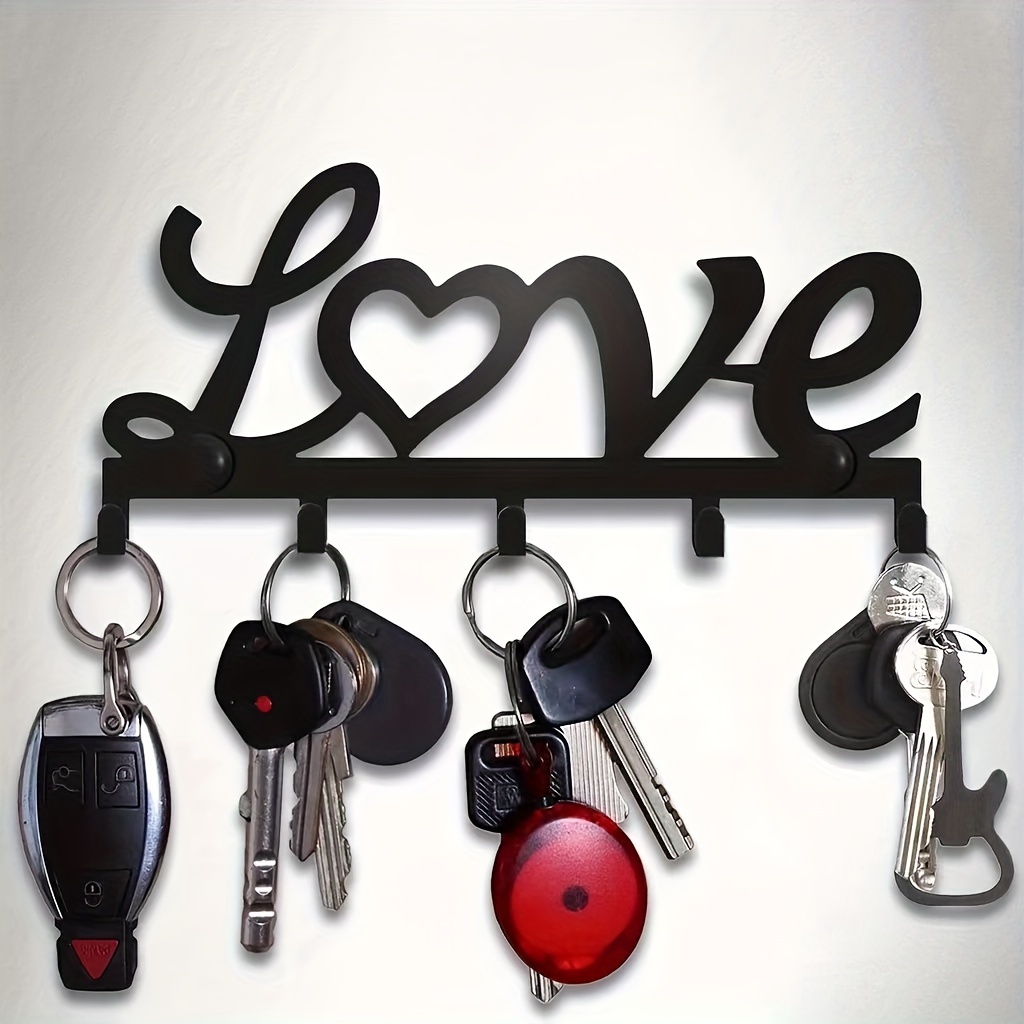 1pc Porte-clés en de "Love" en métal noir, porte-clés décontracté, crochet à clés décoratif en fer, petit organiseur de clés encombrant pour la décoration murale de
1pc Porte-clés en de "Love" en métal noir, porte-clés décontracté, crochet à clés décoratif en fer, petit organiseur de clés encombrant pour la décoration murale de