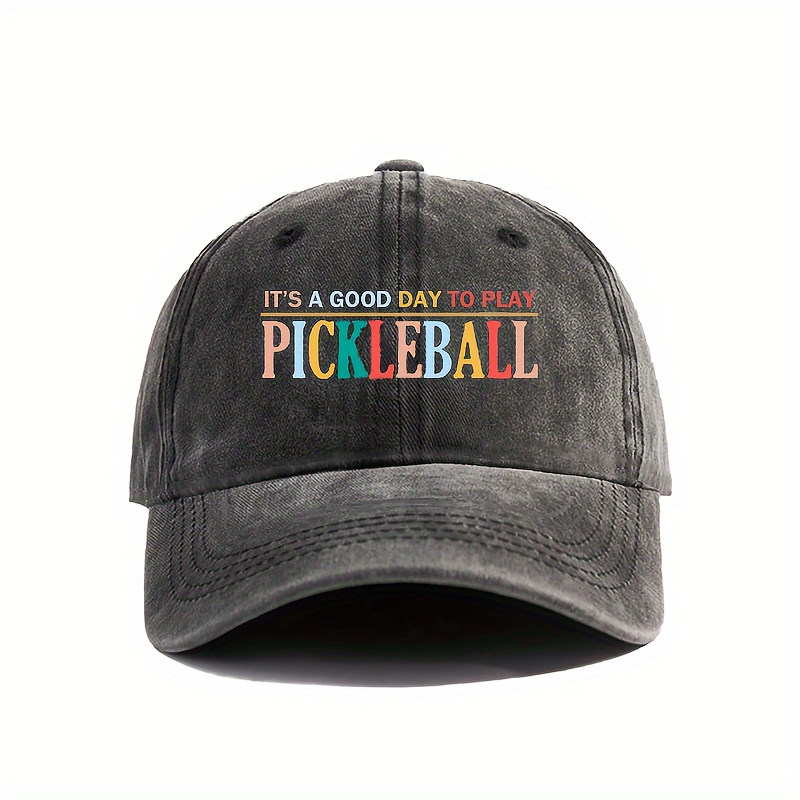 Vintage Washed Denim Baseball Cap, "it's A Good Day To Play Pickleball" Printed Design, Adjustable Dad Hat, Unisex Headwear For Sports & Casual Wear
Vintage Washed Denim Baseball Cap, "it's A Good Day To Play Pickleball" Printed Design, Adjustable Dad Hat, Unisex Headwear For Sports & Casual Wear