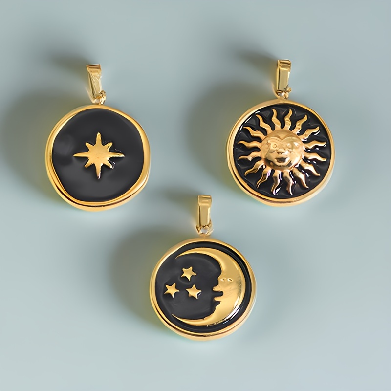 1 Set Of 1 Stainless Steel Round Pendant Accessories With Design Diy Sun, Star, Oil Pendant Ornaments
1 Set Of 1 Stainless Steel Round Pendant Accessories With Design Diy Sun, Star, Oil Pendant Ornaments
