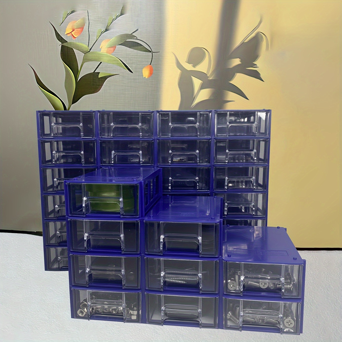 1pc Contemporary Plastic Stacking Storage Drawer Bin - Modular Structure With Divider For Diy Component Sorting - Transparent Multipurpose Desk Organizer For Beads, Bricks, Screws, Storage Bins For
1pc Contemporary Plastic Stacking Storage Drawer Bin - Modular Structure With Divider For Diy Component Sorting - Transparent Multipurpose Desk Organizer For Beads, Bricks, Screws, Storage Bins For