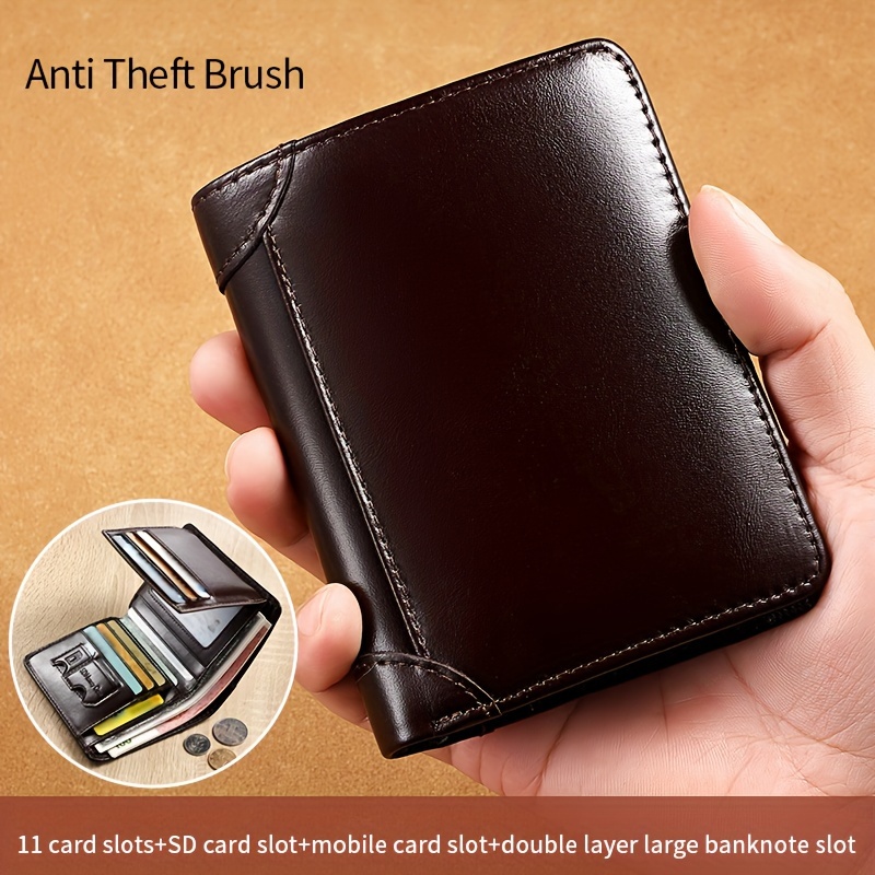 Vintage-style Men's Genuine Leather Wallet - Rfid Blocking, Slim With Id Holder, Valentine's, Father's Day & Birthday Gifts
Vintage-style Men's Genuine Leather Wallet - Rfid Blocking, Slim With Id Holder, Valentine's, Father's Day & Birthday Gifts