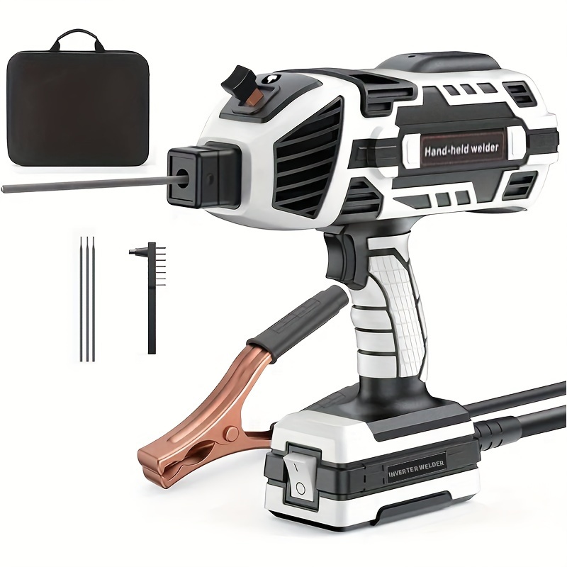Handheld Welding Machine, Portable Arc Welder 110v Handheld Stick Arc Welder Igbt Inverter For 3/32"-1/8" Wire Rod With Electric Welder Machine Kit
Handheld Welding Machine, Portable Arc Welder 110v Handheld Stick Arc Welder Igbt Inverter For 3/32"-1/8" Wire Rod With Electric Welder Machine Kit