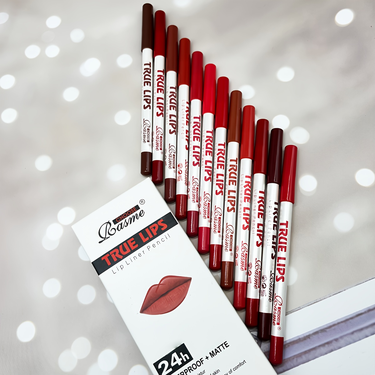 12-piece True Lips Lip Liner Pencil Set, Long-lasting Waterproof Matte Lipstick Gift Set, Assorted Non-fading Colors, Velvet Smooth Application, Makeup Gifts For Women
12-piece True Lips Lip Liner Pencil Set, Long-lasting Waterproof Matte Lipstick Gift Set, Assorted Non-fading Colors, Velvet Smooth Application, Makeup Gifts For Women