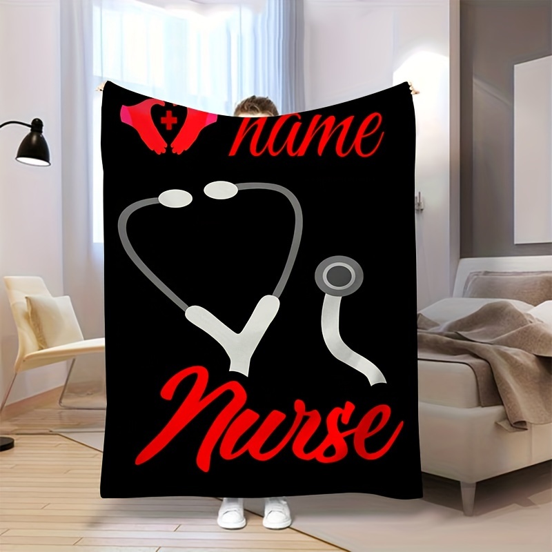1pc Personalized Design, Comfortable And Soft Flannel Blanket, For Nurses, Suitable For Bedroom, Living Room, Office And Travel Camping
1pc Personalized Design, Comfortable And Soft Flannel Blanket, For Nurses, Suitable For Bedroom, Living Room, Office And Travel Camping