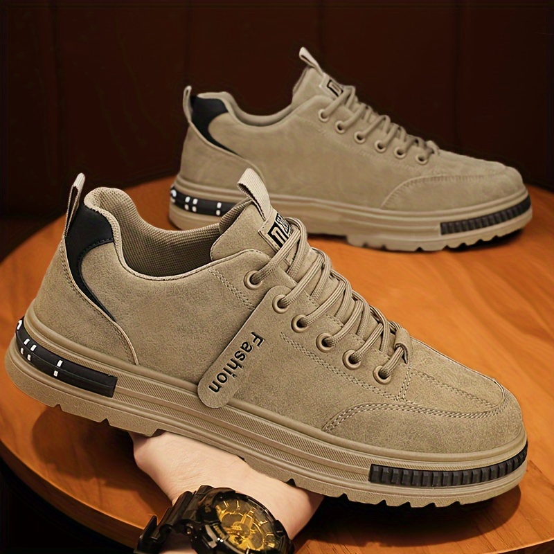 Men's Casual Fashion Sneakers - Low Top, Non-slip, , Lace-up, Solid Color, Pu Upper, , Fabric Insole, Round Toe For Spring/autumn
Men's Casual Fashion Sneakers - Low Top, Non-slip, , Lace-up, Solid Color, Pu Upper, , Fabric Insole, Round Toe For Spring/autumn