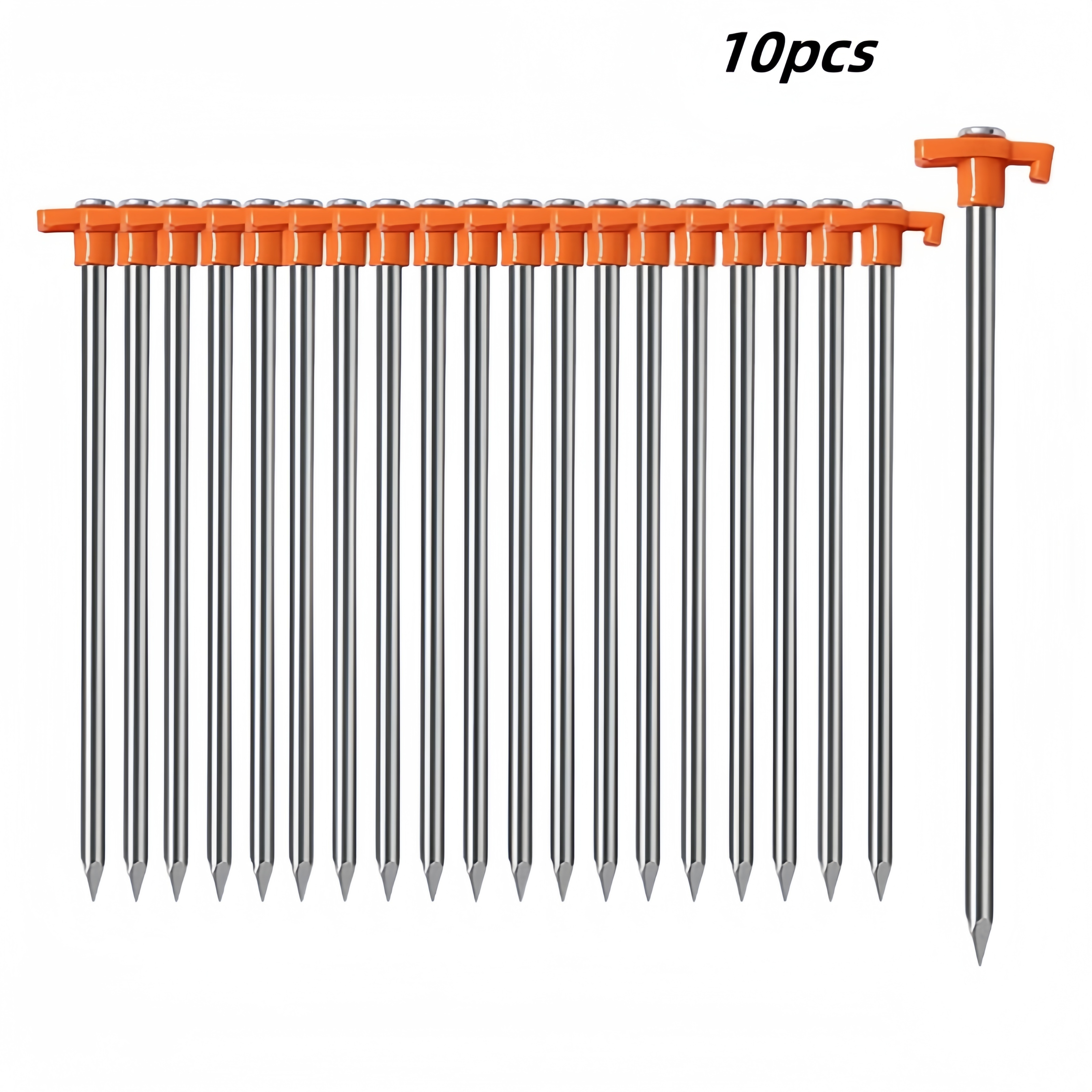 10pcs Tent Stakes, Heavy-duty Camping Stakes, Rust Proof Tent Nails, Metal Camping Nails Suitable For Outdoor Camping And Hiking
10pcs Tent Stakes, Heavy-duty Camping Stakes, Rust Proof Tent Nails, Metal Camping Nails Suitable For Outdoor Camping And Hiking