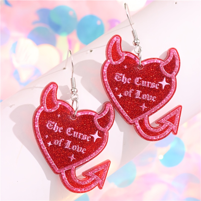 Pair Of Heart Earrings - Y2k Inspired Glittery " " Design, Acrylic Women’ Jewelry For Or Parties, Cute Earrings
Pair Of Heart Earrings - Y2k Inspired Glittery " " Design, Acrylic Women’ Jewelry For Or Parties, Cute Earrings
