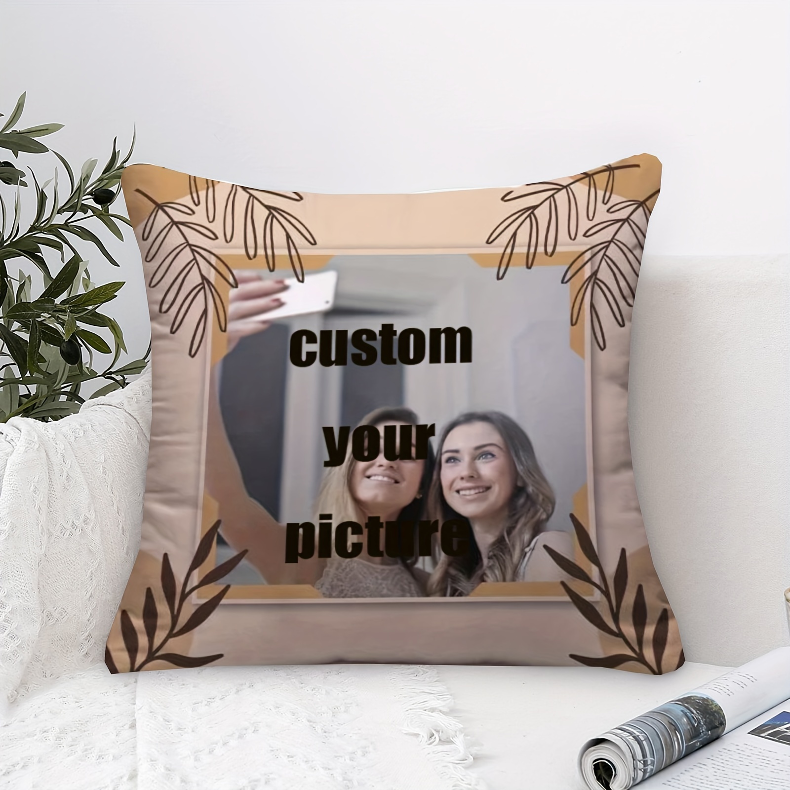 1pc Personalized Gifts For Her/ Women/girls - Custom Square With Your Own Designs, Photos Or Text, Etc Super soft short plush throw pillow loss 18x18 inch(no pillow core)
1pc Personalized Gifts For Her/ Women/girls - Custom Square With Your Own Designs, Photos Or Text, Etc Super soft short plush throw pillow loss 18x18 inch(no pillow core)