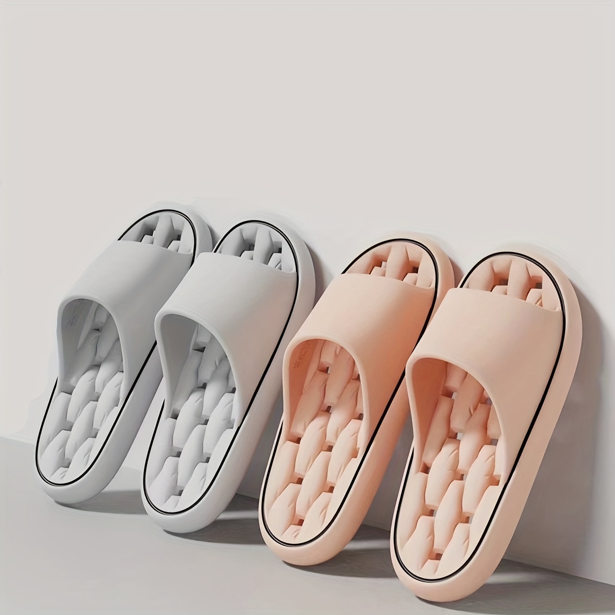Ultra Soft Leakage Home Bathroom Slides, Comfy Open Toe Quick Drying Shower Shoes, Unisex Indoor Pillow Slides
Ultra Soft Leakage Home Bathroom Slides, Comfy Open Toe Quick Drying Shower Shoes, Unisex Indoor Pillow Slides