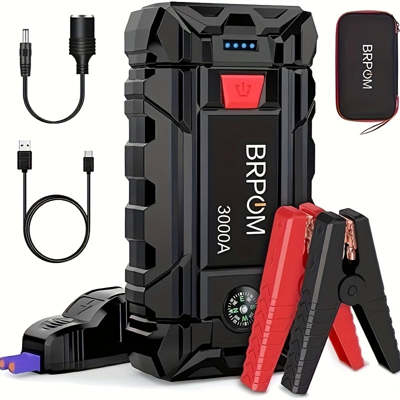 Brpom Car Battery , 3000a 26800mah Emergency For Car/motorcycle, (engines Up To 10.0l Gas Or 8.0l Diesel) Led Flashlight, Usb Port From For Smartphone (3000a)
Brpom Car Battery , 3000a 26800mah Emergency For Car/motorcycle, (engines Up To 10.0l Gas Or 8.0l Diesel) Led Flashlight, Usb Port From For Smartphone (3000a)