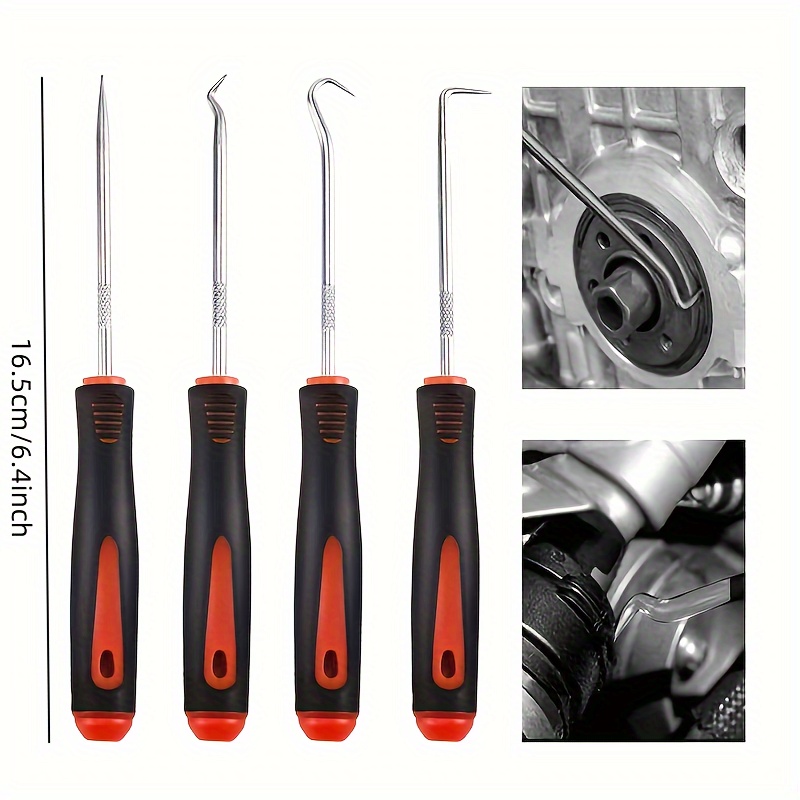 Precision Pick And Hook Set With Scraper: 4/11pcs Automotive Electronic Maintenance Tools - Made From High-quality Materials With A Non-slip Design.
Precision Pick And Hook Set With Scraper: 4/11pcs Automotive Electronic Maintenance Tools - Made From High-quality Materials With A Non-slip Design.