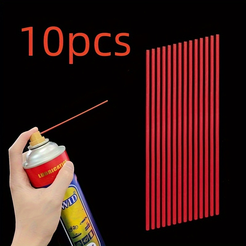 10pcs Rust Remover Lubricant Spray Nozzle Set, Lengthened Plastic Red Pipes, Anti-rust Nozzle Attachments For Car Maintenance And Cleaning
10pcs Rust Remover Lubricant Spray Nozzle Set, Lengthened Plastic Red Pipes, Anti-rust Nozzle Attachments For Car Maintenance And Cleaning