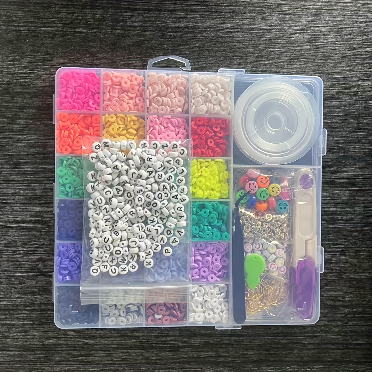 6000pcs 24 Colors Polymer Clay Beads Letter Beads Kit With Alloy Accessories And Tools For Diy Bracelets Necklaces Jewelry Making Craft Supplies
6000pcs 24 Colors Polymer Clay Beads Letter Beads Kit With Alloy Accessories And Tools For Diy Bracelets Necklaces Jewelry Making Craft Supplies