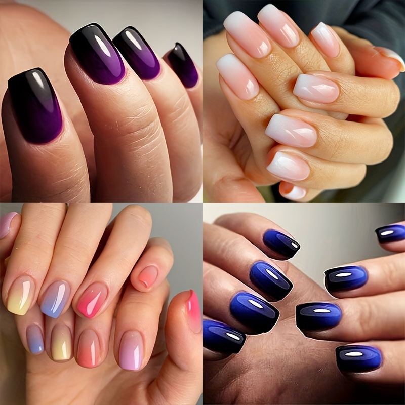 96 Pcs (4packs) Press-on Nails With Gradient, Square Press-on Nails, Full-coverage Nails, Simple For Women And Girls
96 Pcs (4packs) Press-on Nails With Gradient, Square Press-on Nails, Full-coverage Nails, Simple For Women And Girls