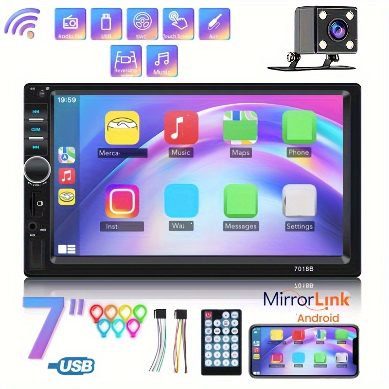 Podofo 7-inch Double Din Car Stereo With Backup Camera: Touch Screen, Fm Radio, Tf, Aux, & Hands- + Backup Camera
Podofo 7-inch Double Din Car Stereo With Backup Camera: Touch Screen, Fm Radio, Tf, Aux, & Hands- + Backup Camera