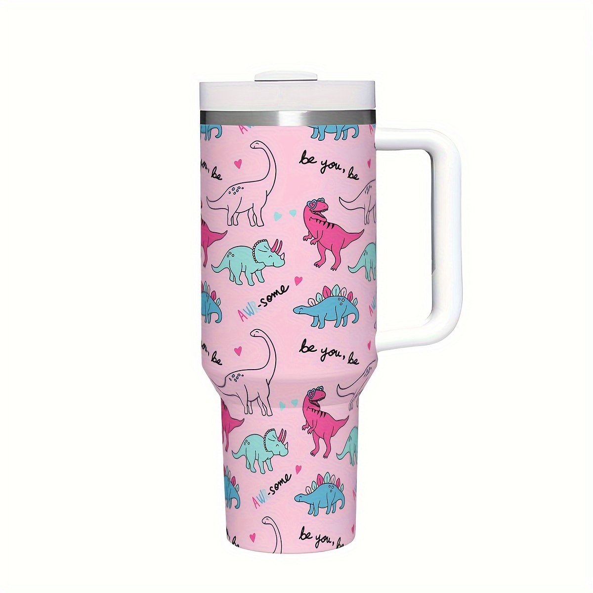 1pc Cartoon Dinosaur 40oz Insulated Stainless Steel With Handle And Straw - Bpa-free, Hot And Cold Beverages, Ideal Gift For
1pc Cartoon Dinosaur 40oz Insulated Stainless Steel With Handle And Straw - Bpa-free, Hot And Cold Beverages, Ideal Gift For