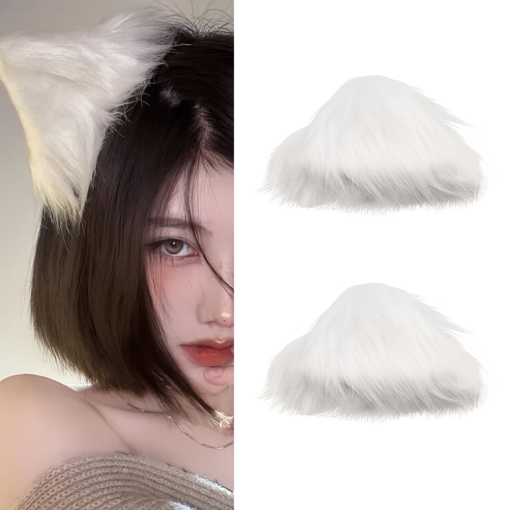 2pcs Plush Cat Ear Hair Clips, Cute , White Fur, For Women And Girls, Cosplay Costume Accessory, Suitable For 14+
2pcs Plush Cat Ear Hair Clips, Cute , White Fur, For Women And Girls, Cosplay Costume Accessory, Suitable For 14+