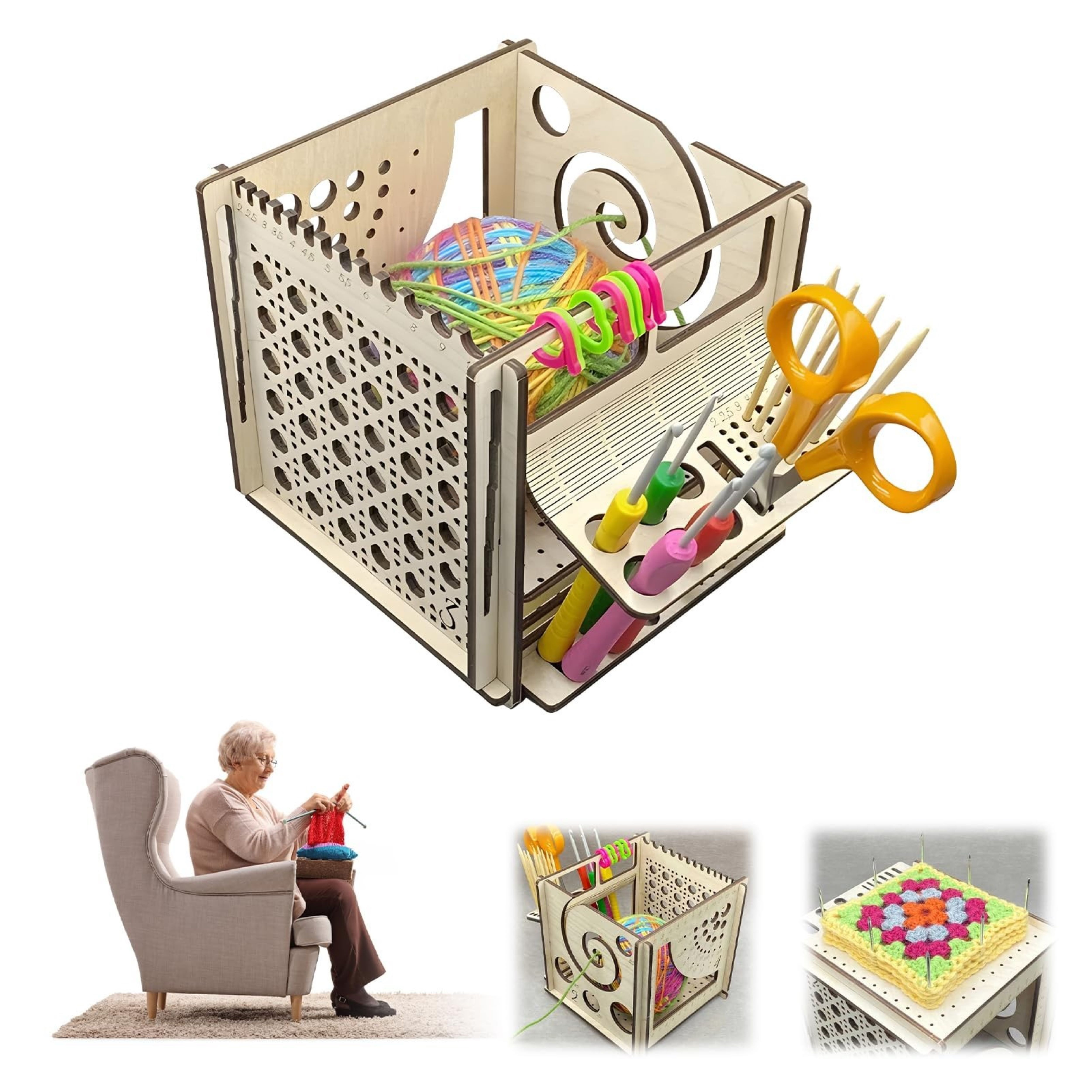 Elegant Wooden Yarn Bowl - Versatile Knitting & Crochet Organizer, Perfect Gift For Craft Lovers, Durable Laser-cut Design Knitting Accessories And Supplies Knitting Accessories
Elegant Wooden Yarn Bowl - Versatile Knitting & Crochet Organizer, Perfect Gift For Craft Lovers, Durable Laser-cut Design Knitting Accessories And Supplies Knitting Accessories