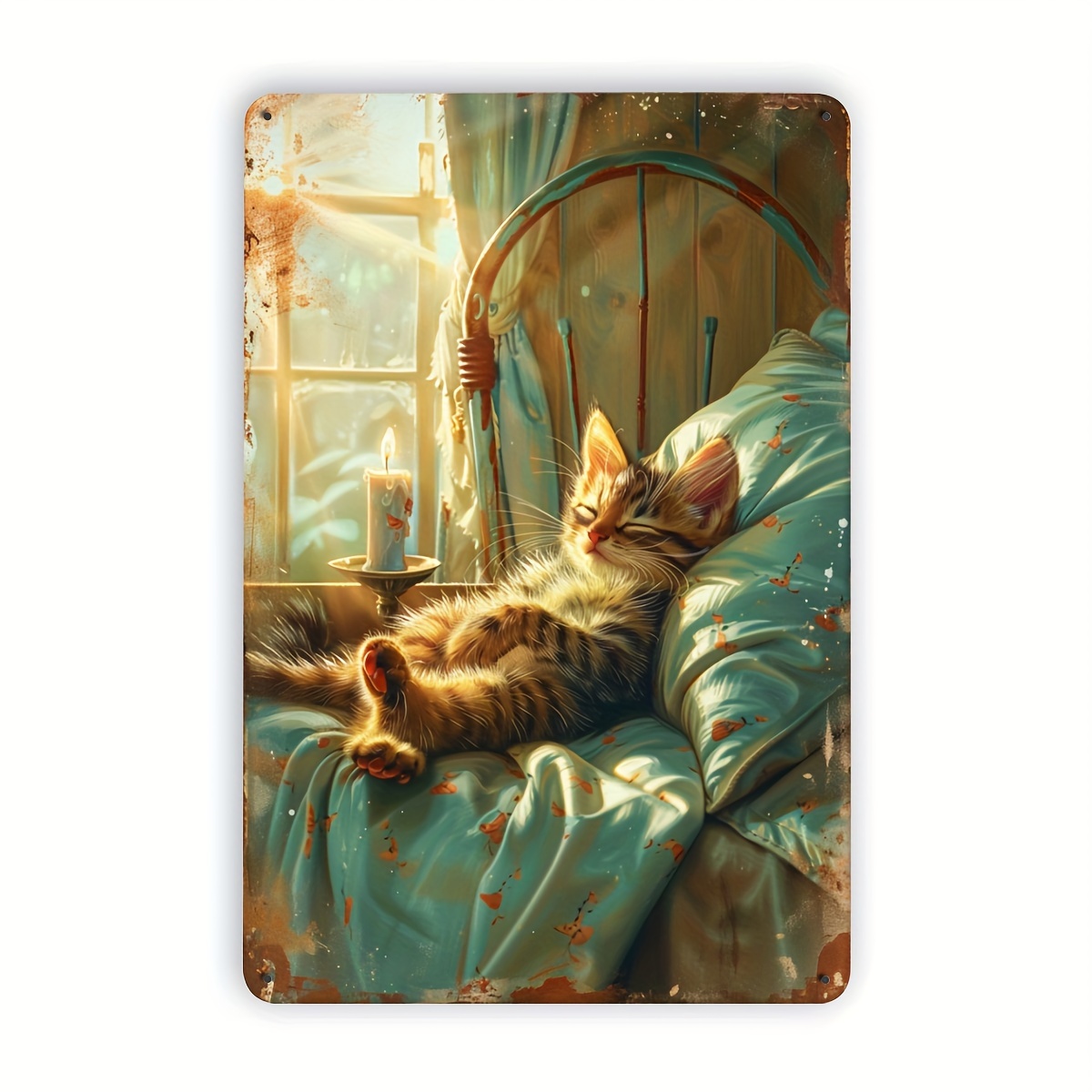 Cat Sleeping Metal Tin , 1pc, Decorative Iron For /, , Restaurant, Bar, , , Decor, Engraving, 8x12
Cat Sleeping Metal Tin , 1pc, Decorative Iron For /, , Restaurant, Bar, , , Decor, Engraving, 8x12