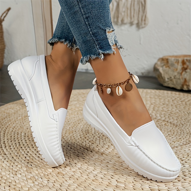 Women's Solid Color Flat Shoes, Casual Round Toe Slip On Shoes, Women's Comfortable Shoes
Women's Solid Color Flat Shoes, Casual Round Toe Slip On Shoes, Women's Comfortable Shoes