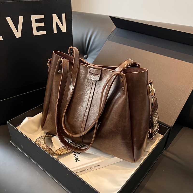 Luxury Vintage Large Capacity Tote Bag For Women, Pu Leather Shoulder Bag, Elegant Crossbody Bag For Work And Daily Use
Luxury Vintage Large Capacity Tote Bag For Women, Pu Leather Shoulder Bag, Elegant Crossbody Bag For Work And Daily Use