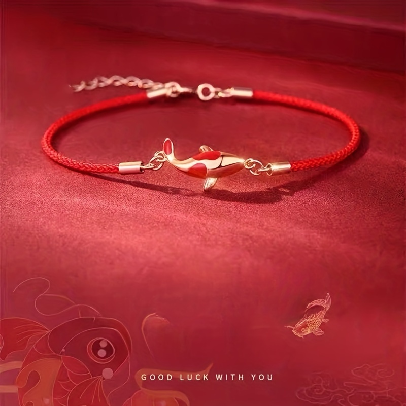 1pc Simple Chinese Style Bracelet, Red Rope Jewelry Gift For Men Women, Boyfriend Girlfriend Holiday Gift
1pc Simple Chinese Style Bracelet, Red Rope Jewelry Gift For Men Women, Boyfriend Girlfriend Holiday Gift