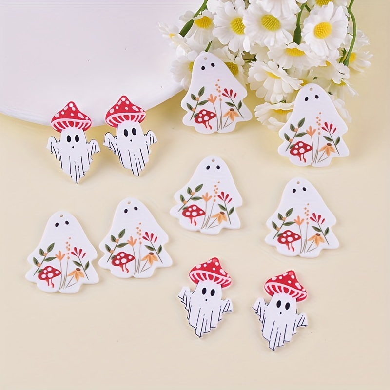 10pcs Cute Mushroom Acrylic Pendants, Making Supplies, Festive Beads For Necklaces And Earrings, Crafts And Sewing Accessories
10pcs Cute Mushroom Acrylic Pendants, Making Supplies, Festive Beads For Necklaces And Earrings, Crafts And Sewing Accessories