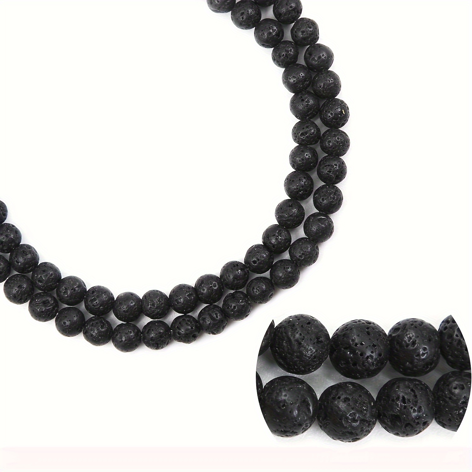 Natural Black Lava Gemstone Beads - Round Loose Spacer Beads For Diy Jewelry Making, Bracelets & Necklaces - Perfect For Father's Day, Mother's Day & Graduation Gifts, 15" Strand, Sizes 4/6/8/10/12mm
Natural Black Lava Gemstone Beads - Round Loose Spacer Beads For Diy Jewelry Making, Bracelets & Necklaces - Perfect For Father's Day, Mother's Day & Graduation Gifts, 15" Strand, Sizes 4/6/8/10/12mm
