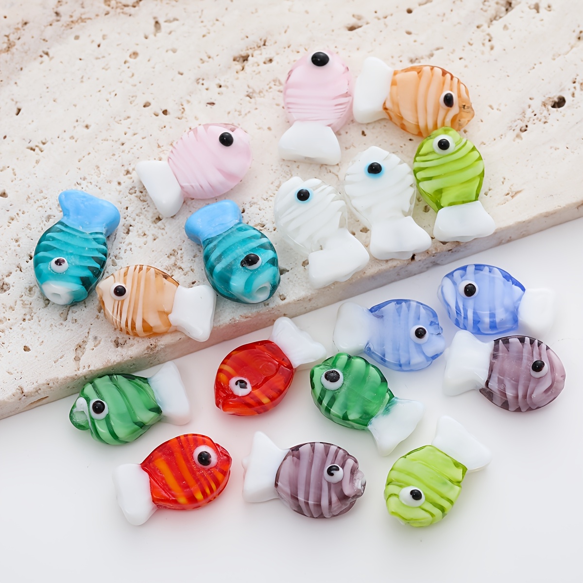 5pcs Glass Fish Beads Charms, Assorted Colors, Glass Bead Decorations For Making, With Crafts, Hair Accessories, Chain Accessories
5pcs Glass Fish Beads Charms, Assorted Colors, Glass Bead Decorations For Making, With Crafts, Hair Accessories, Chain Accessories