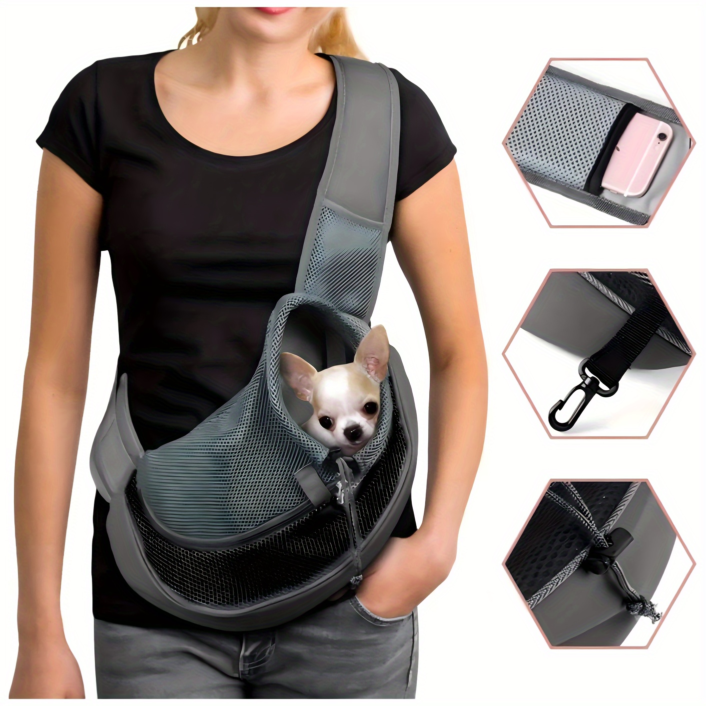 Pet Shoulder Bag, Cat And Dog Luggage, Travel Portable Mesh Breathable Crossbody Bag, Pet Chest Small Backpack
Pet Shoulder Bag, Cat And Dog Luggage, Travel Portable Mesh Breathable Crossbody Bag, Pet Chest Small Backpack