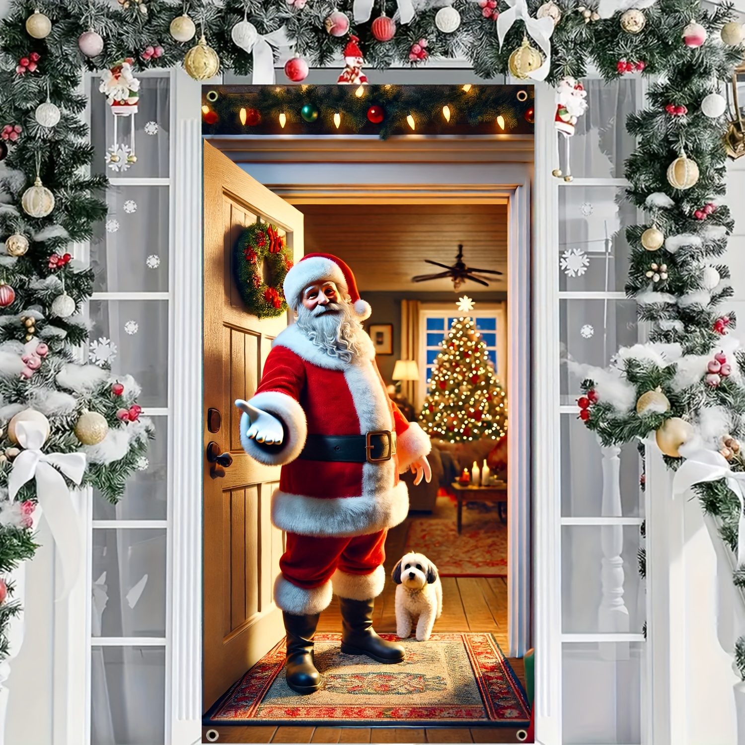 Welcome Sign - 70x35" Christmas Door Frame Decoration, Polyester Holiday Banner For Indoor & Outdoor Use, Parties And Home Decor
Welcome Sign - 70x35" Christmas Door Frame Decoration, Polyester Holiday Banner For Indoor & Outdoor Use, Parties And Home Decor