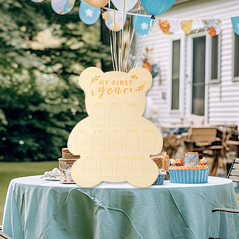 1pc Wooden Bear-shaped Photo Frame With Monthly - First Birthday Celebrations & Shower Decor, No Battery Needed, Teddy Bear Birthday Decorations
1pc Wooden Bear-shaped Photo Frame With Monthly - First Birthday Celebrations & Shower Decor, No Battery Needed, Teddy Bear Birthday Decorations