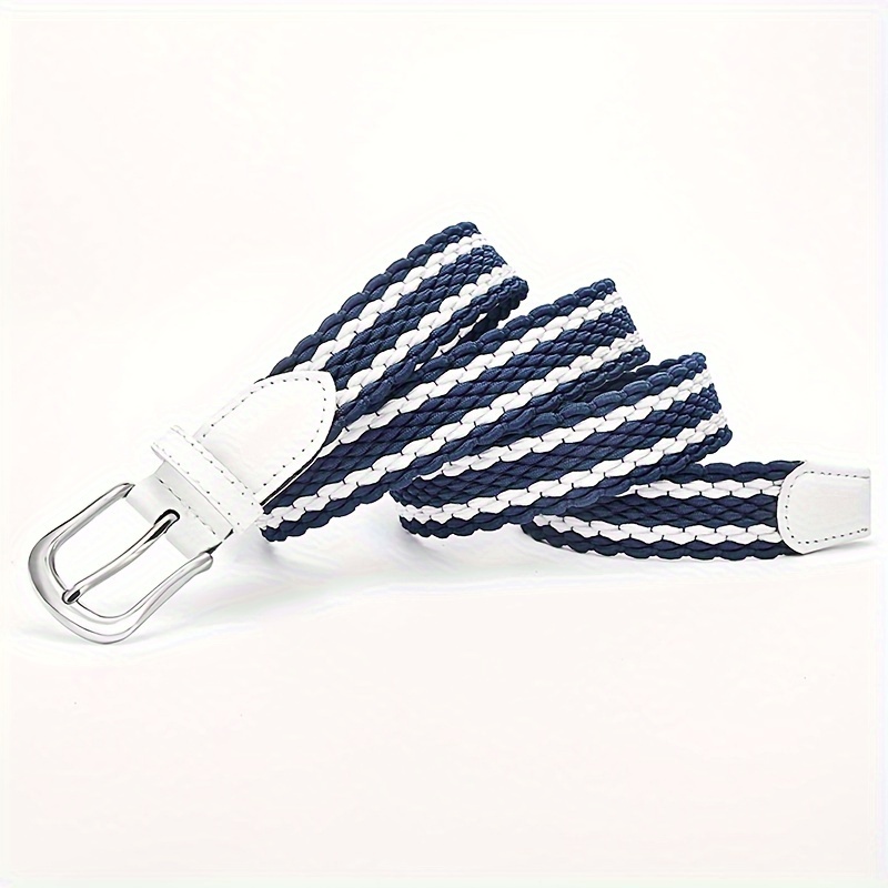 1pc Fashion Woven Belt For Men And Women - Stretchable Polyester With Square Alloy - Comfortable Casual Accessory For Valentine's Day, Day,
1pc Fashion Woven Belt For Men And Women - Stretchable Polyester With Square Alloy - Comfortable Casual Accessory For Valentine's Day, Day,