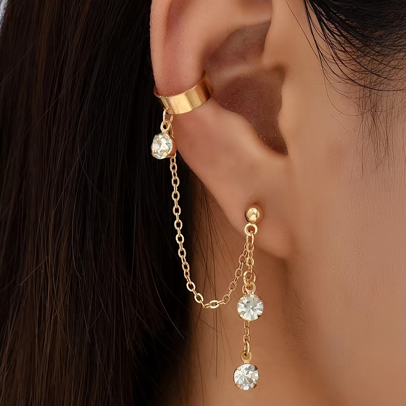 1pc Chain Tassel Clip On Earrings Steel Earrings Elegant Style Jewelry Trendy Gift For Women
1pc Chain Tassel Clip On Earrings Steel Earrings Elegant Style Jewelry Trendy Gift For Women