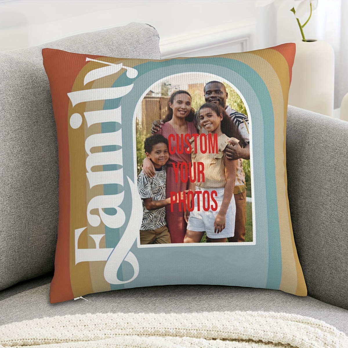 Custom Photo Throw Pillow: Family Photo Personalized Pillow, 18x18 Inches, Suitable For Bed, Sofa, Car, Outdoor, Home Decoration For , No Pillow
Custom Photo Throw Pillow: Family Photo Personalized Pillow, 18x18 Inches, Suitable For Bed, Sofa, Car, Outdoor, Home Decoration For , No Pillow
