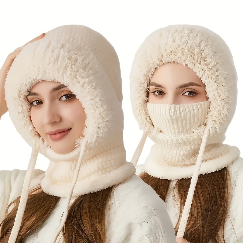 1pc Of Winter Women's Scarf One-piece Hat, Winter Women's Fluffy Hat, Simple And Warm, Suitable For Winter Daily Shopping, Holiday Travel, Perfect Gift, Christmas Gift
1pc Of Winter Women's Scarf One-piece Hat, Winter Women's Fluffy Hat, Simple And Warm, Suitable For Winter Daily Shopping, Holiday Travel, Perfect Gift, Christmas Gift