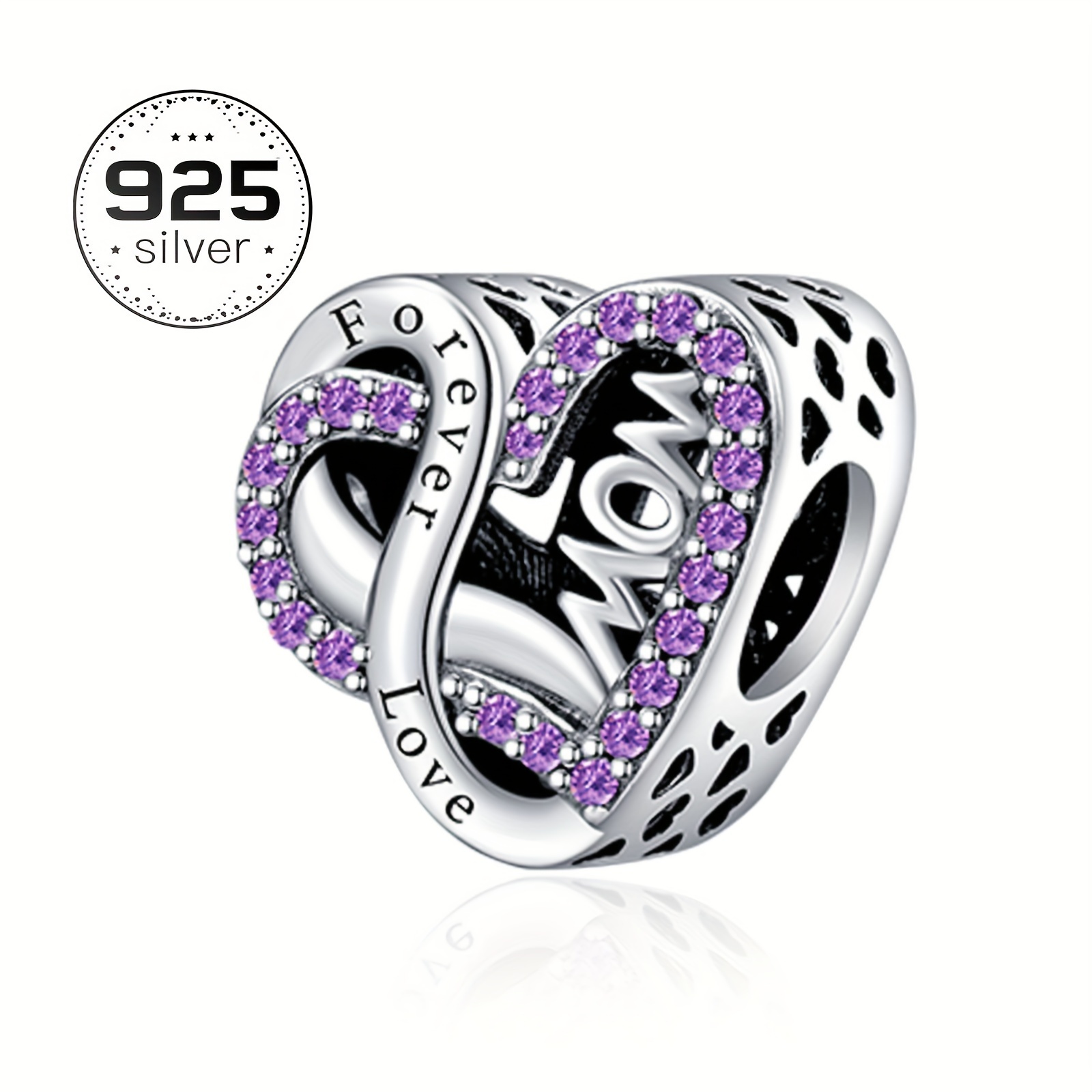 Fashion 925 Sterling Silver Love Mom Heart Charm Bead Pendants Fit Original Charm Bracelet Necklace Diy Jewelry Gift For Women & Girl
Fashion 925 Sterling Silver Love Mom Heart Charm Bead Pendants Fit Original Charm Bracelet Necklace Diy Jewelry Gift For Women & Girl
