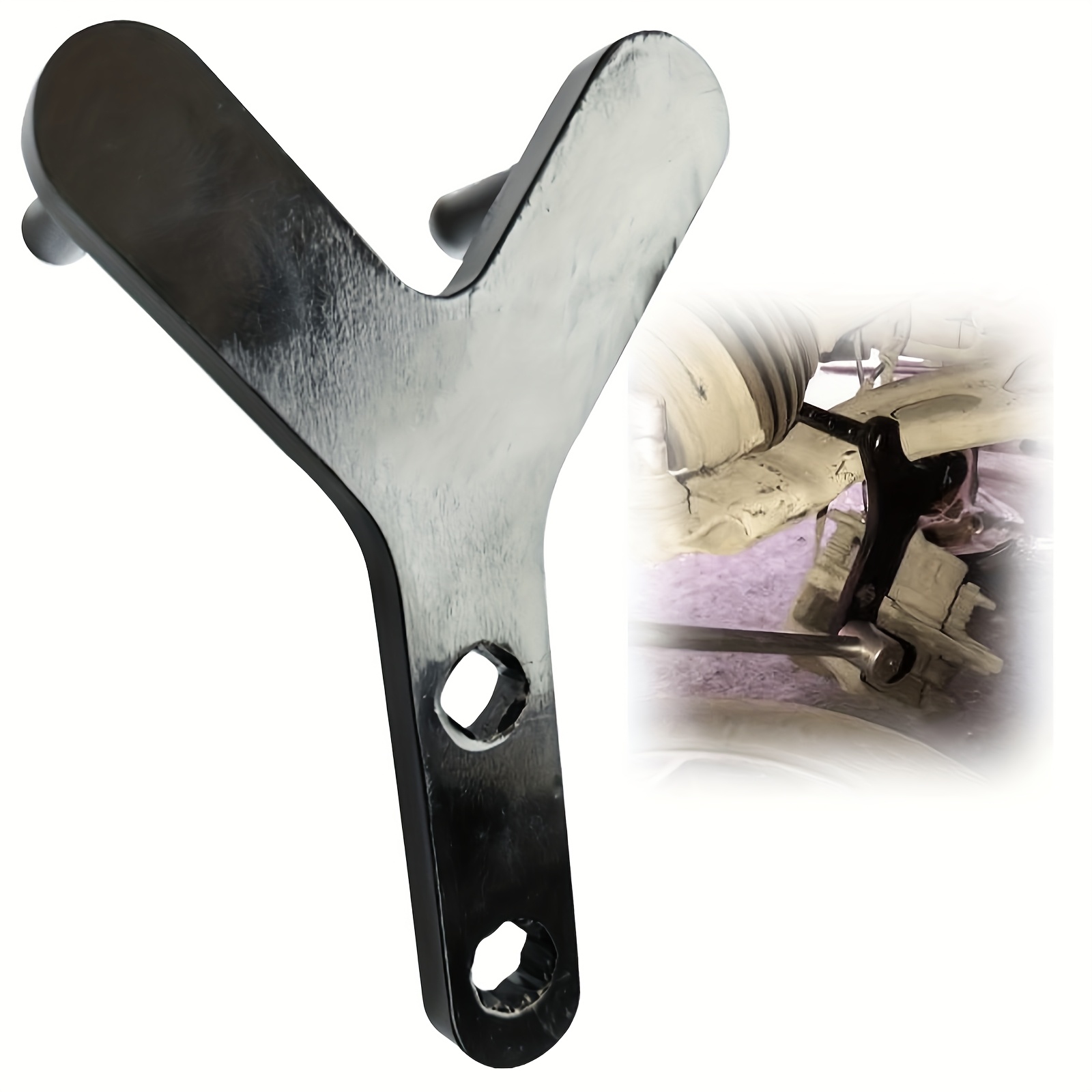 1pc Heavy-duty Metal Lower Control Arm & Ball Joint Removal Tool, Y-shaped Pry Puller For Suspension System Maintenance, Compatible With Most Car & Truck Models
1pc Heavy-duty Metal Lower Control Arm & Ball Joint Removal Tool, Y-shaped Pry Puller For Suspension System Maintenance, Compatible With Most Car & Truck Models
