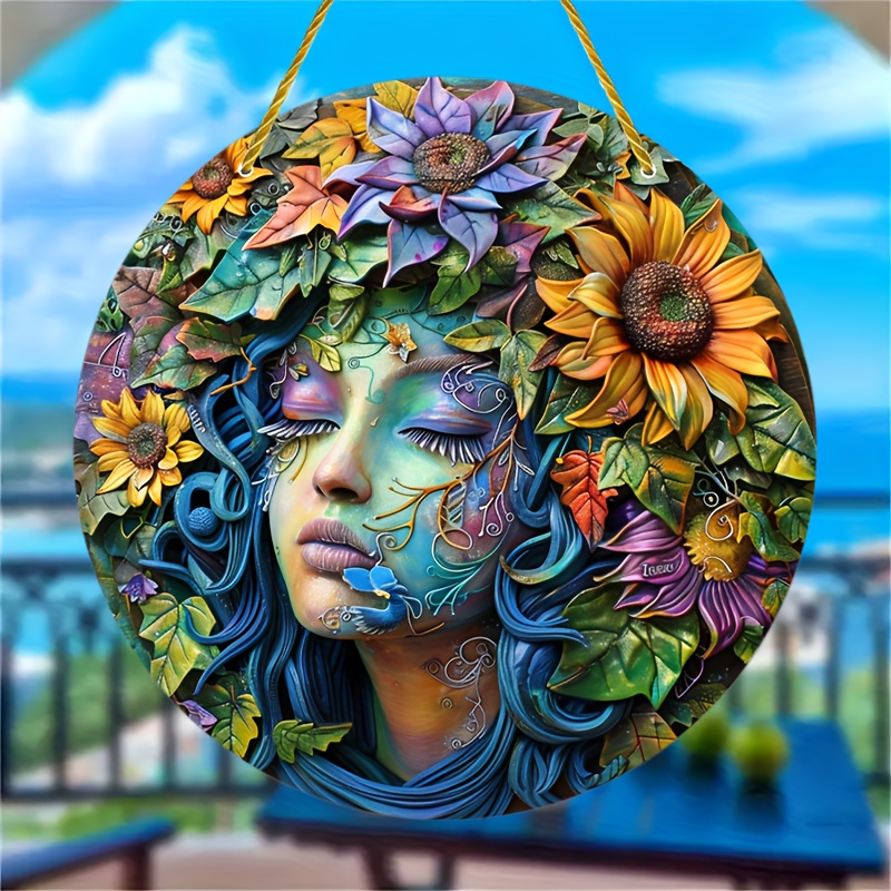 Decorative Round Metal Aluminum Sign - Boho Style Wall Hanging Plaque With Popular Characters - Vintage Art Decor For Wreath Center, Room, Window, Bedroom, Living Room, Door, Office - Multipurpose Use
Decorative Round Metal Aluminum Sign - Boho Style Wall Hanging Plaque With Popular Characters - Vintage Art Decor For Wreath Center, Room, Window, Bedroom, Living Room, Door, Office - Multipurpose Use
