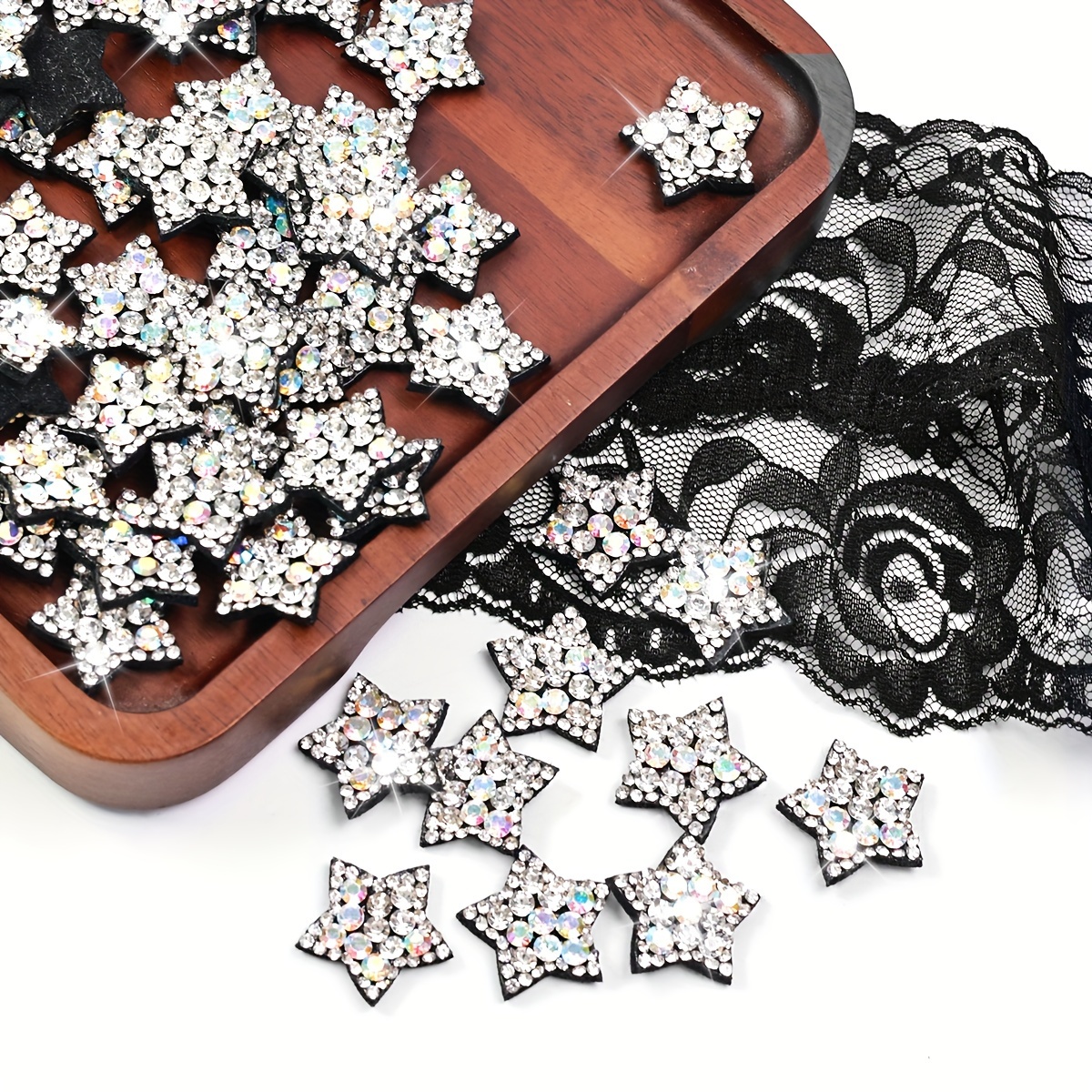 20pcs Set Of Sparkling Rhinestone Star Charms For Diy Fashion Accessories - Wedding & Party Decor, Clothing Embellishments, Bag Accents, And Jewelry Crafting
20pcs Set Of Sparkling Rhinestone Star Charms For Diy Fashion Accessories - Wedding & Party Decor, Clothing Embellishments, Bag Accents, And Jewelry Crafting