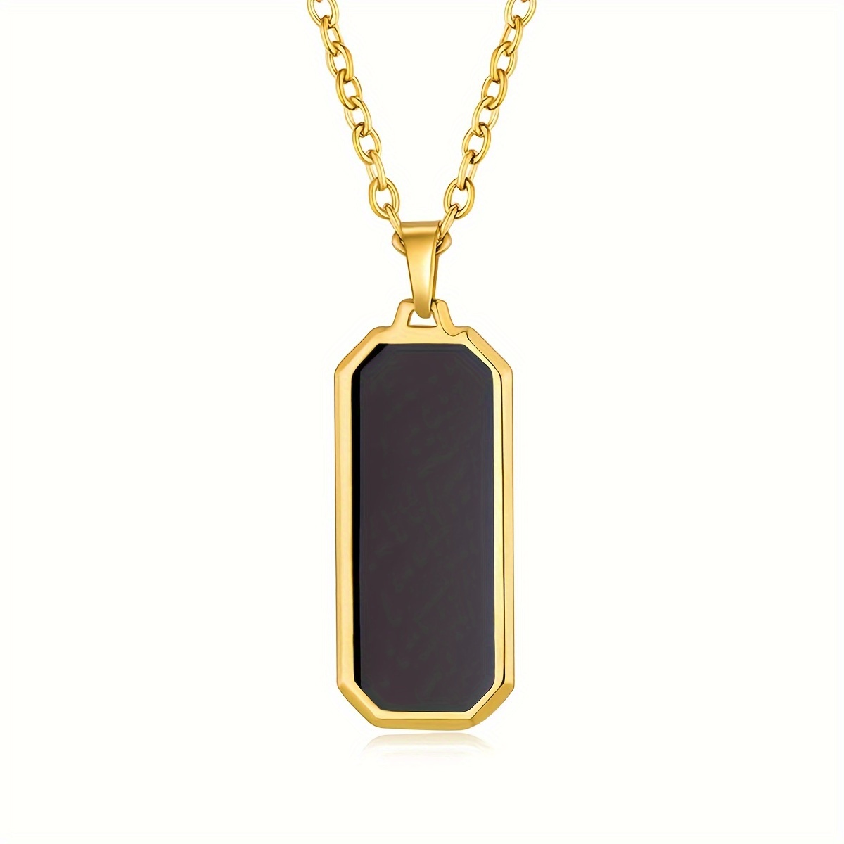 Black Pendant Necklace For Mens Womens Plated Stainless Steel Necklace Square Rectangle Pendant
Black Pendant Necklace For Mens Womens Plated Stainless Steel Necklace Square Rectangle Pendant