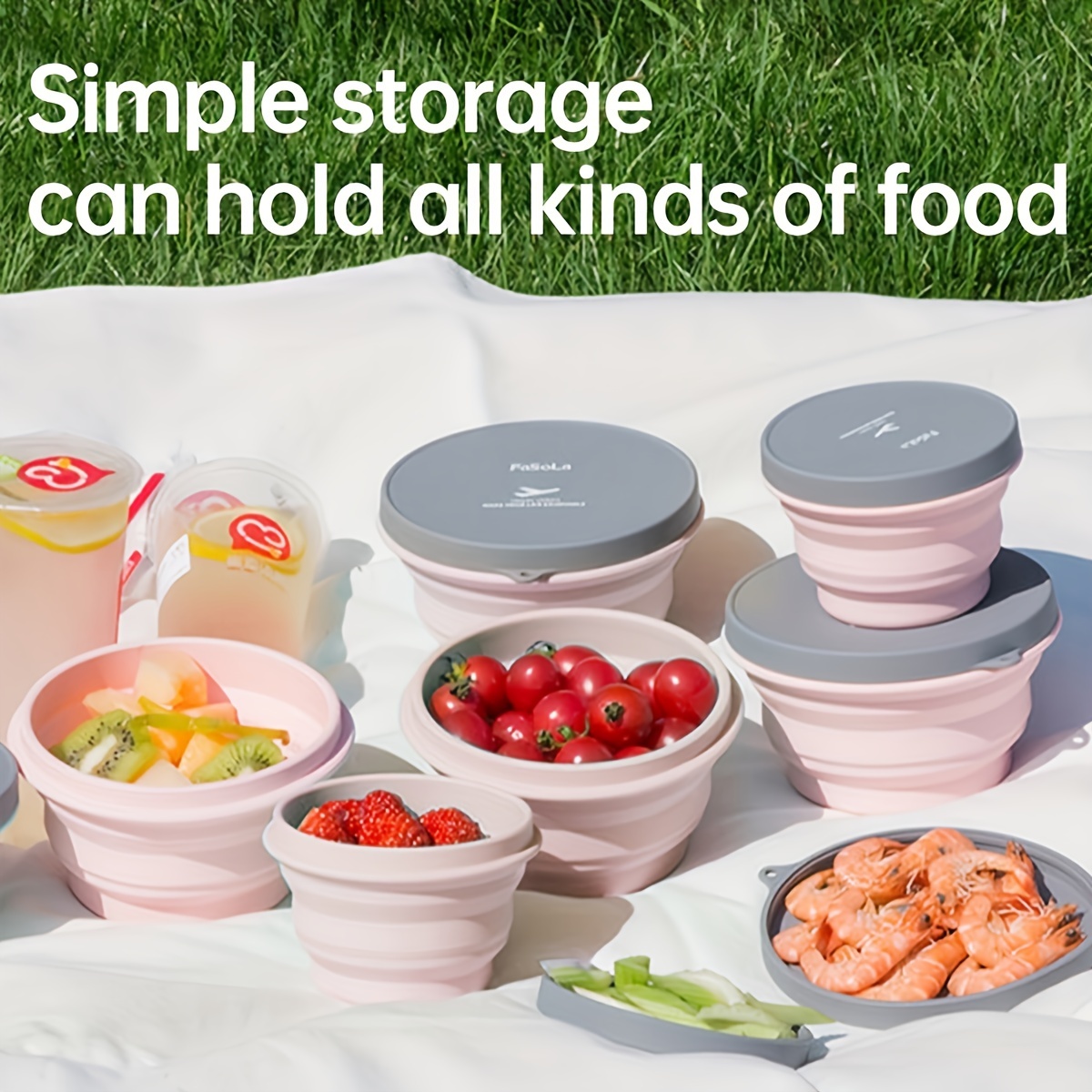 3pcs/set Portable Folding Green/pink Silicone Food Container With Lid For Kitchen Outdoor Camping Hiking Picnics School
3pcs/set Portable Folding Green/pink Silicone Food Container With Lid For Kitchen Outdoor Camping Hiking Picnics School