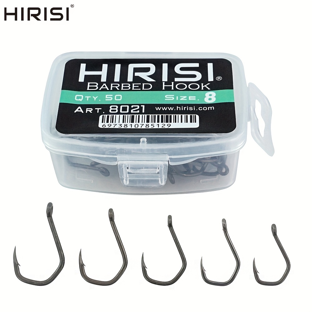 50pcs Carbon Steel Fishing Hooks Set - Barbed Single Circle For Fly & Sea Fishing, Ideal For Carp - Tackle Accessories
50pcs Carbon Steel Fishing Hooks Set - Barbed Single Circle For Fly & Sea Fishing, Ideal For Carp - Tackle Accessories