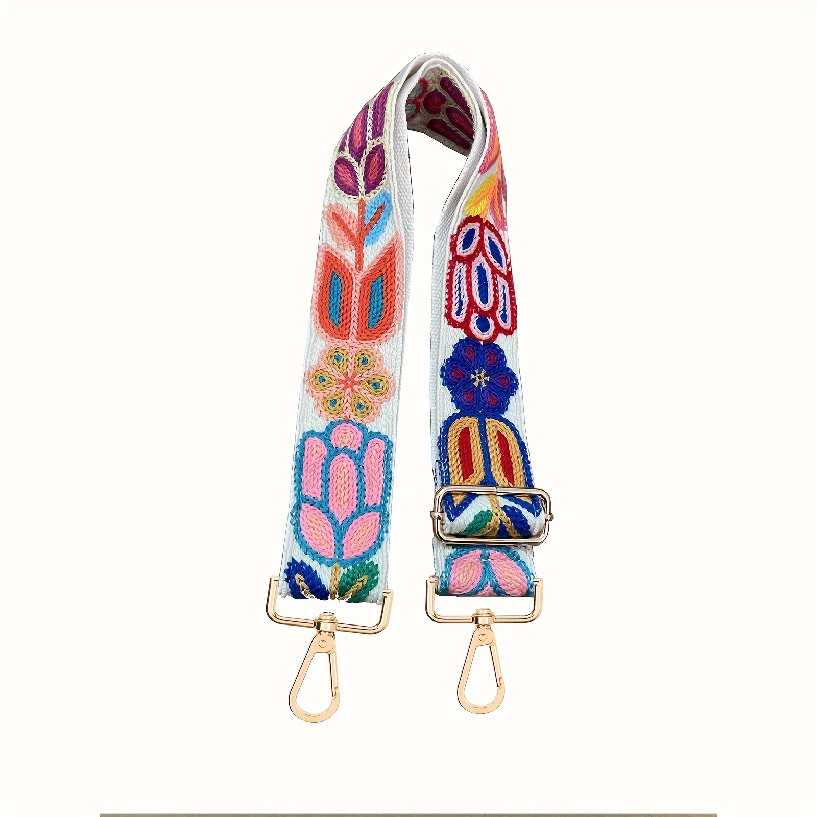 Ethnic Style Embroidered Wallet Shoulder Strap With Hook, Handbag Shoulder Strap, Adjustable And Simple Wide Shoulder Strap
Ethnic Style Embroidered Wallet Shoulder Strap With Hook, Handbag Shoulder Strap, Adjustable And Simple Wide Shoulder Strap